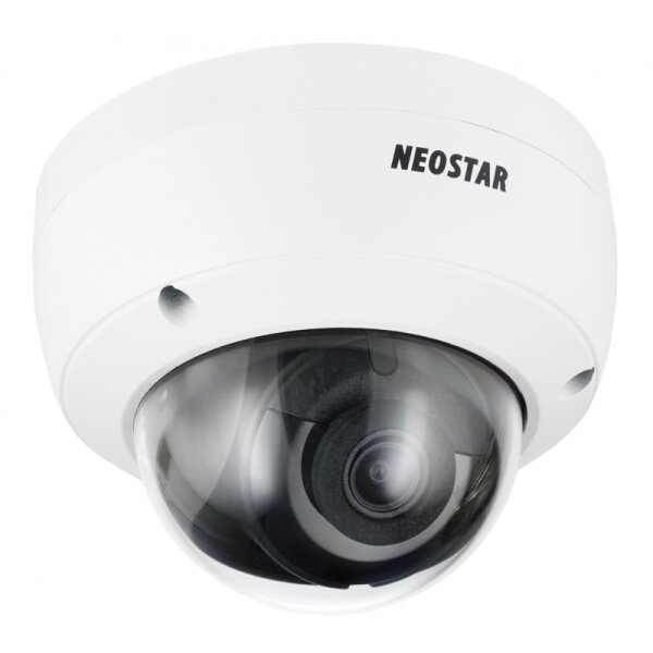 NEOSTAR 4.0MP EXIR IP Dome-Kamera, 2.8mm, 2688x1520p, Nachtsicht 30m, WDR 120dB, H.265+, Smart VCA, Mikrofon, PoE/12V DC, IK10, IP67