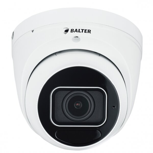 BALTER X PRO NightHawk IP Eyeball Kamera mit 8.0MP, 2.8-12mm Motorzoom, AutoFocus, Nachtsicht 40m, Ultra Low Light, WDR 120dB, Deep Learning AI, Mikrofon, PoE/12V DC, IK10, IP67