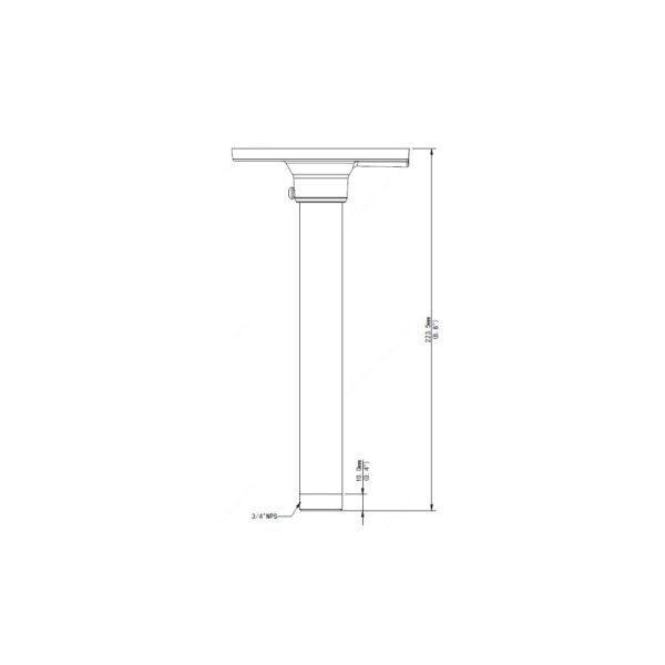 BALTER X Deckenhalterung für Dome-Kameras, Inneneinsatz, D110 x 223.50 mm, Aluminium