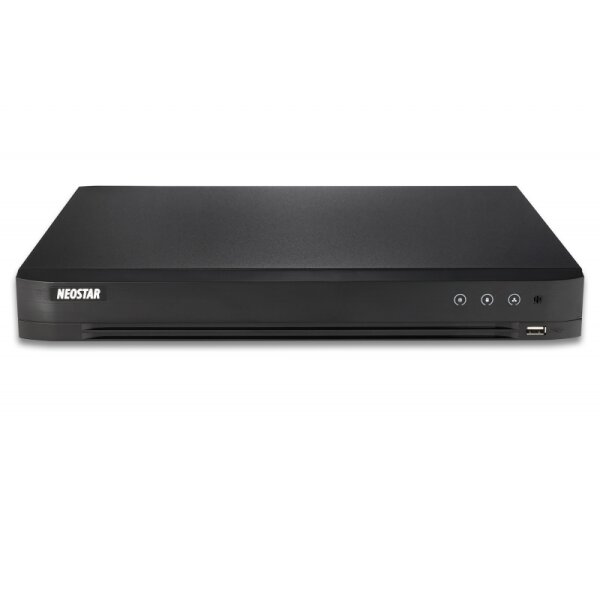 NEOSTAR 8-Kanal TVI / AHD / CVI + 4-Kanal IP Videorekorder, H.265+/H.264+, 8.0MP (TVI / IP), Audio, Alarm, CMS, 12V DC