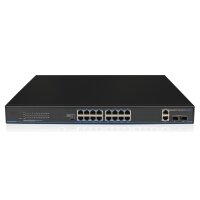 16x PoE+ Netzwerk Smart Gigabit Switch, 4x Gigabit...